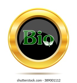 Bio icon. Internet button on white background. EPS10 vector.