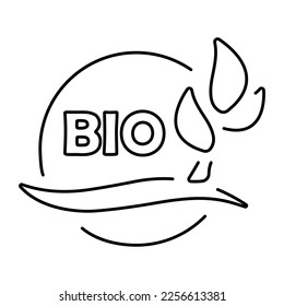 bioicono en fondo blanco, ilustración vectorial.