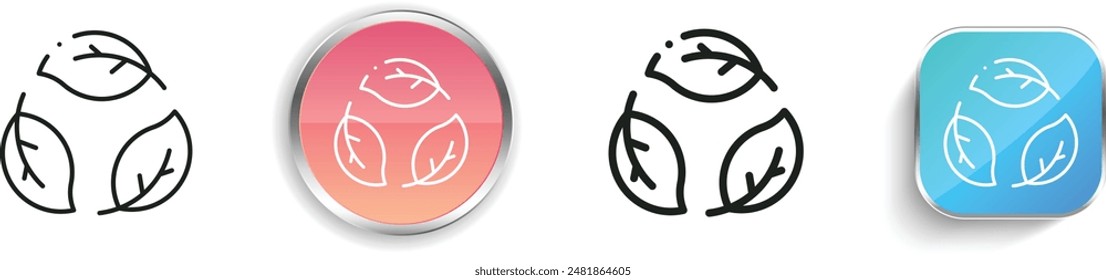 bio icon. Thin Linear, Regular and Button Style Design Isolated On White Background