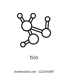 bio icon. Trendy modern flat linear vector bio icon on white background from thin line Ecology collection, outline vector illustration