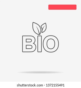 Bio icon. Vector concept illustration for design.