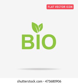 Bio icon. Vector concept illustration for design.