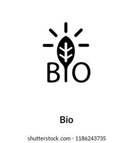 Bio icon vector isolated on white background, logo concept of Bio sign on transparent background, filled black symbol