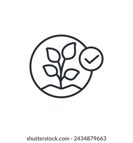 Bio icon. vector.Editable stroke.linear style sign for use web design,logo.Symbol illustration.