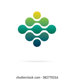 Bio Info Tech logotype. Minimalistic flat design style logo