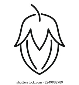 Bio jojoba icon outline vector. Plant seed. Oil herb