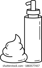 Bio keratin hair treatment. Vector outline icon.