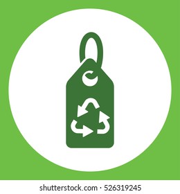 bio, label, badge, ribbon, cardboard with recicle sign, loop, green simple icon in circle