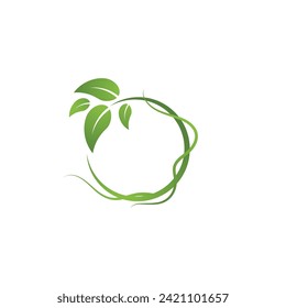 Bio leaf Icon Illustration design template