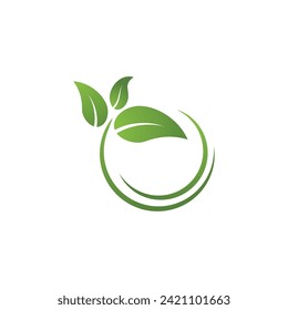 Bio leaf Icon Illustration design template