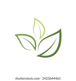 Bio leaf Icon Illustration design template