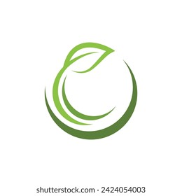 Bio leaf Icon Illustration design template