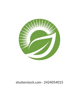 Bio leaf Icon Illustration design template
