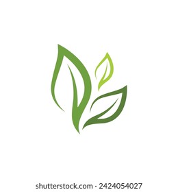 Bio leaf Icon Illustration design template