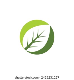 Bio leaf Icon Illustration design template