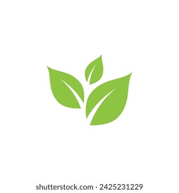 Bio leaf Icon Illustration design template