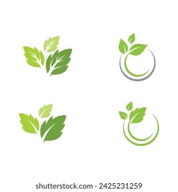 Bio Blatt Icon Illustration Design-Vorlage