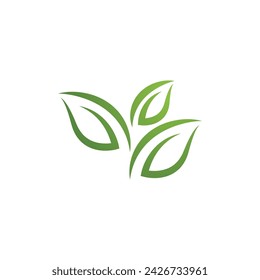 Bio leaf Icon Illustration design template