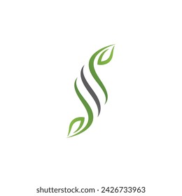 Bio leaf Icon Illustration design template