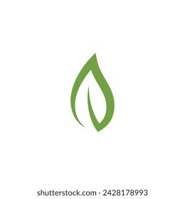 Plantilla de diseño de ilustración de icono de hoja Bio
