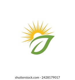Bio leaf Icon Illustration design template