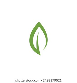 Bio leaf Icon Illustration design template