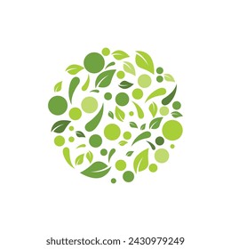 Bio leaf Icon Illustration design template