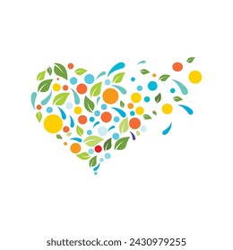 Bio leaf Icon Illustration design template