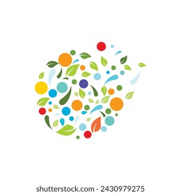 Bio leaf Icon Illustration design template