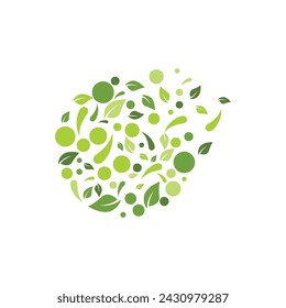 Bio leaf Icon Illustration design template