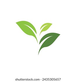 Plantilla de diseño de ilustración de icono de hoja Bio