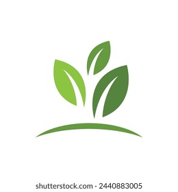 Plantilla de diseño de ilustración de icono de hoja Bio