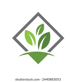 Bio leaf Icon Illustration design template