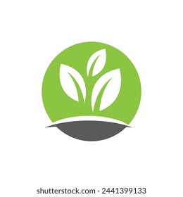 Plantilla de diseño de ilustración de icono de hoja Bio