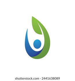 Bio leaf Icon Illustration design template