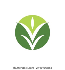 Bio leaf Icon Illustration design template