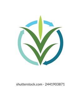 Bio leaf Icon Illustration design template