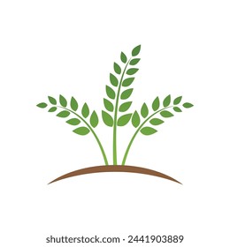 Bio leaf Icon Illustration design template