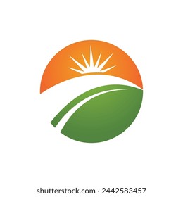 Bio leaf Icon Illustration design template