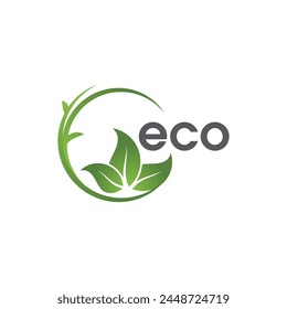 Bio leaf Icon Illustration design template