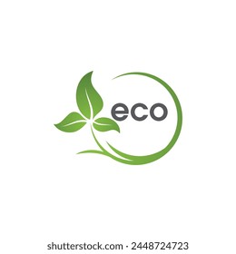 Icono de la hoja de Bio Ilustración de diseño Plantilla