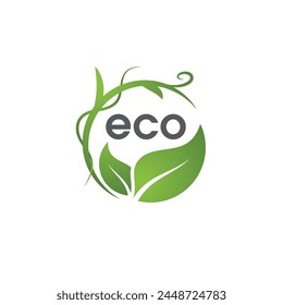 Bio leaf Icon Illustration design template