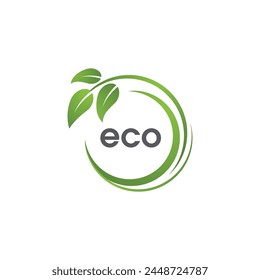 Bio leaf Icon Illustration design template