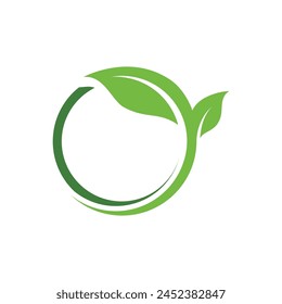 Bio leaf Icon Illustration design template