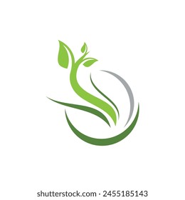 Icono de la hoja de Bio Ilustración de diseño Plantilla