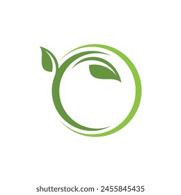 Bio leaf Icon Illustration design template