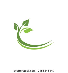 Bio Blatt Icon Illustration Design Vorlage