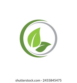 Bio Blatt Icon Illustration Design Vorlage