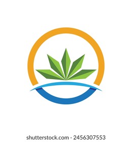 Bio leaf Icon Illustration design template