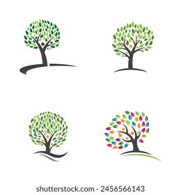 Bio leaf Icon Illustration design template
